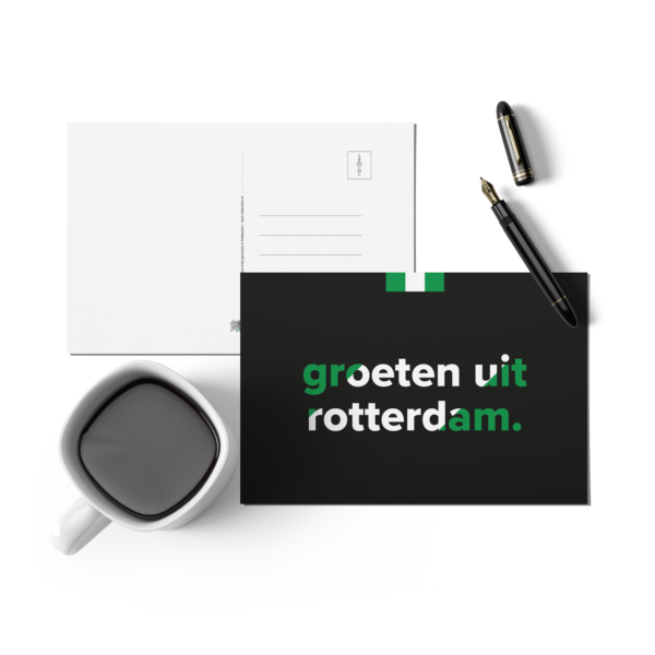 Afbeelding Rotterdamse kaart "groeten uit Rotterdam"