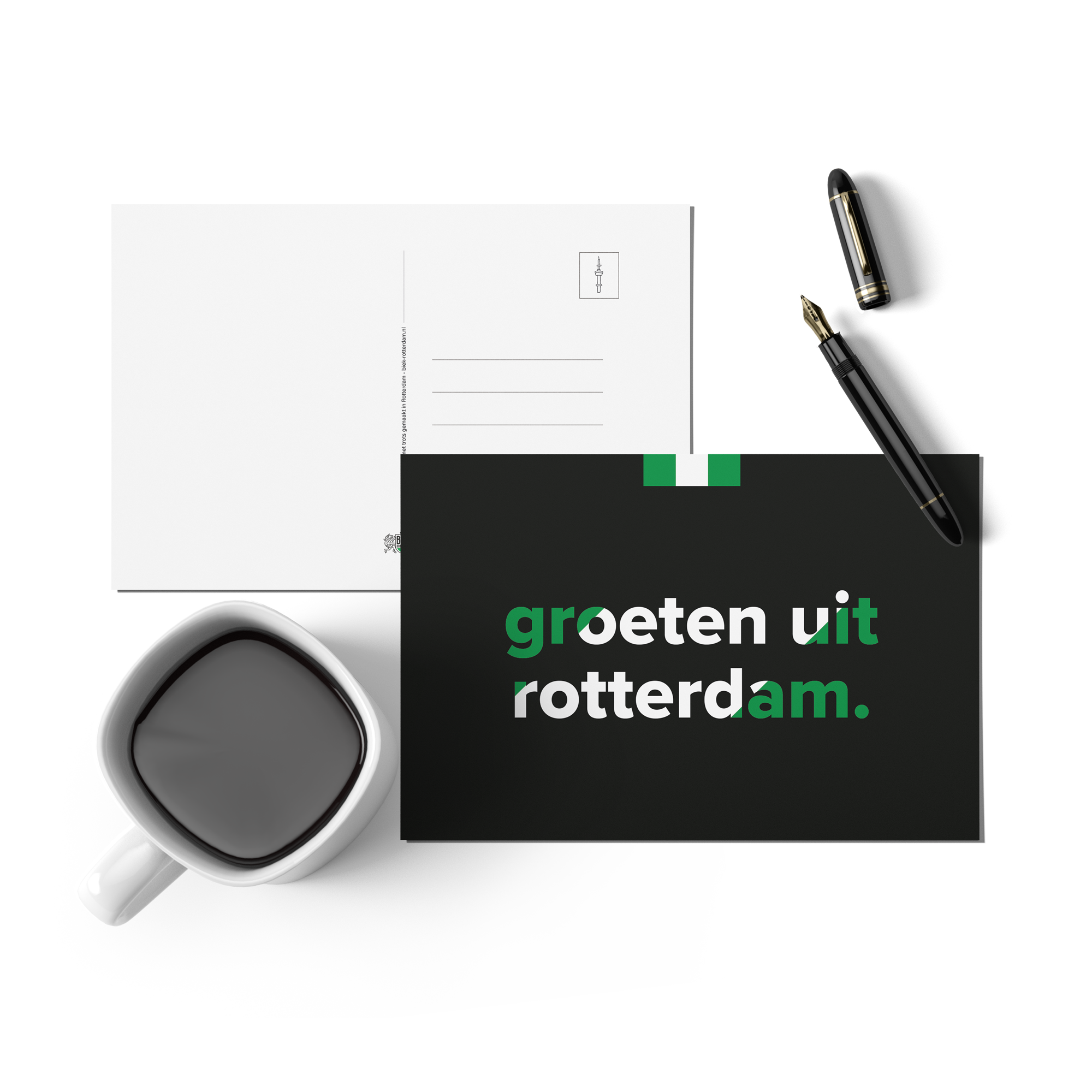 Afbeelding Rotterdamse kaart "groeten uit Rotterdam"