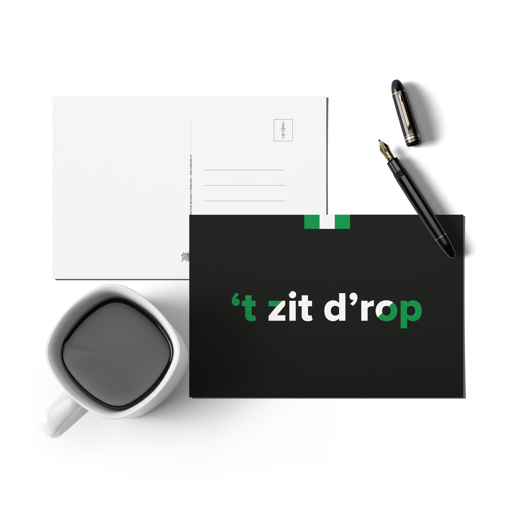 Afbeelding Rotterdamse kaart "'t zit d'rop"