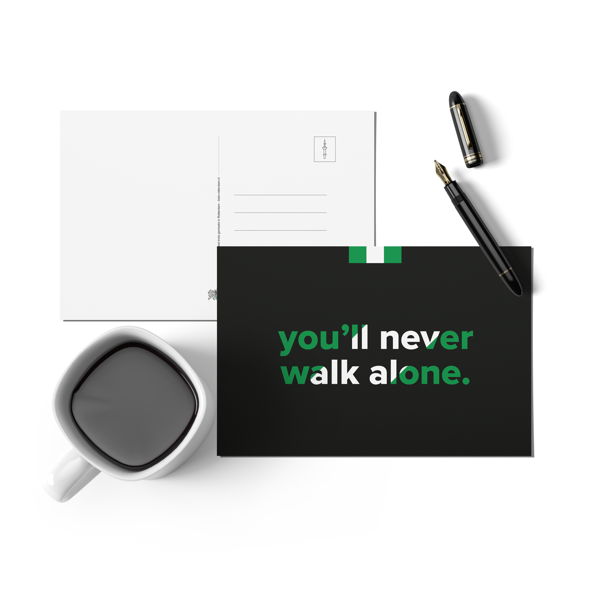 Afbeelding Rotterdamse kaart "you'll never walk alone"