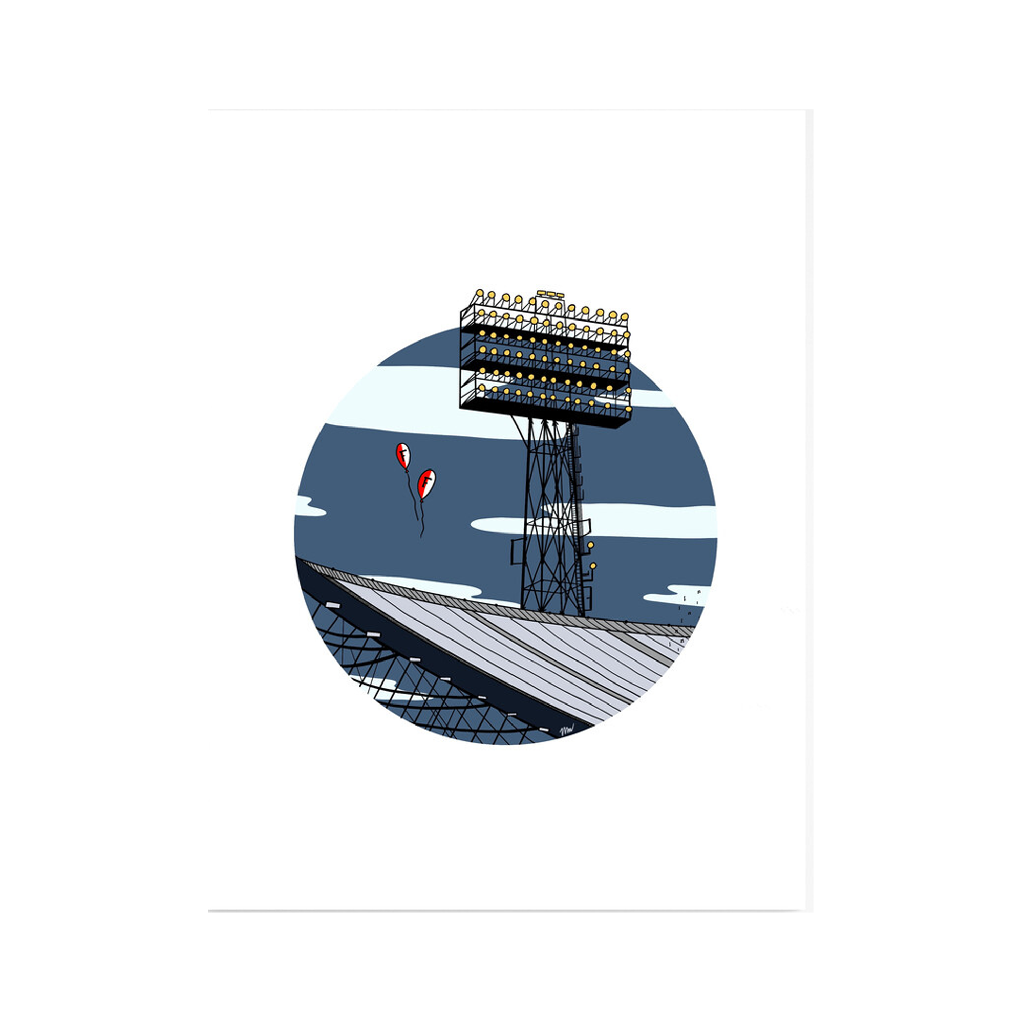 Afbeelding Artprint De Kuip lichtmast