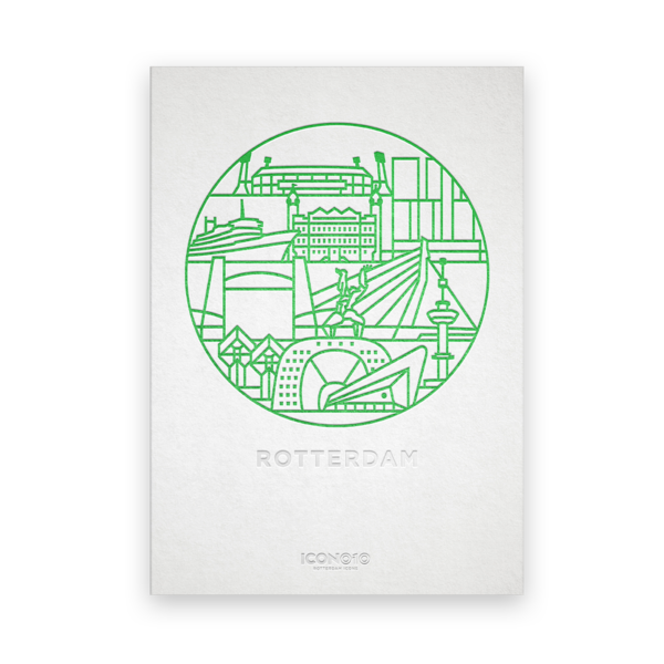 Afbeelding Artprint Noord Zuid Skyline Rotterdam (gelimiteerd) - 