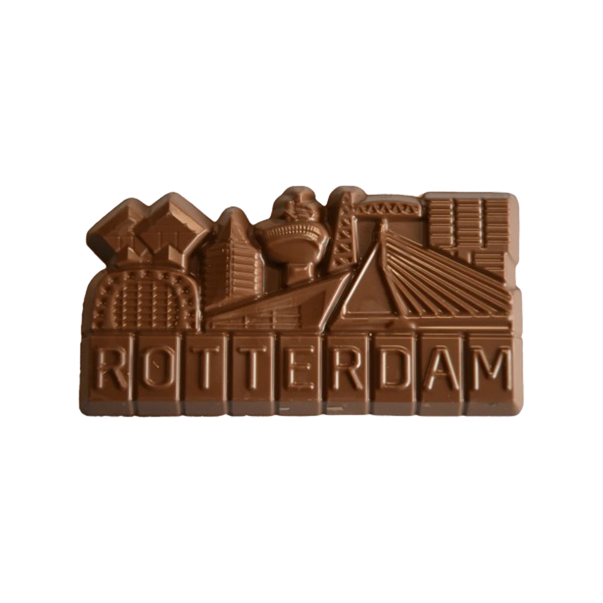 Afbeelding  Rotterdam Skyline chocoladereep melk 