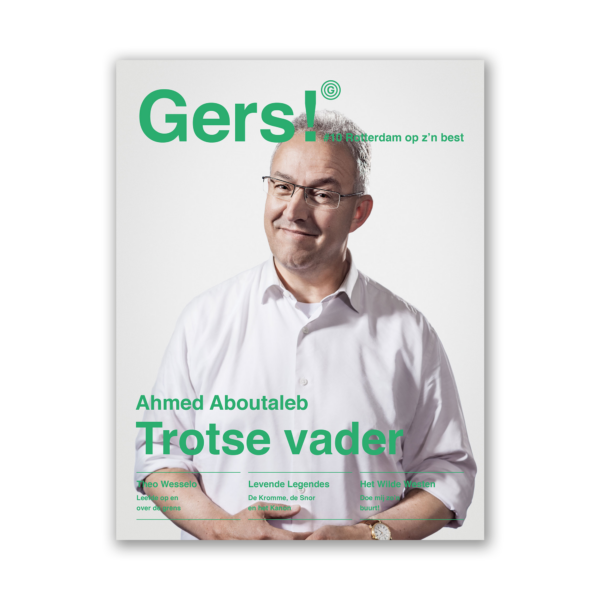 Afbeelding van Gers! magazine editie 10 met als cover burgemeester Ahmed Aboutaleb.