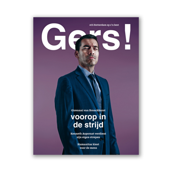 Afbeelding van Gers! magazine editie 15 met op de cover Rotterdammer Giovanni van Brinkhorst.