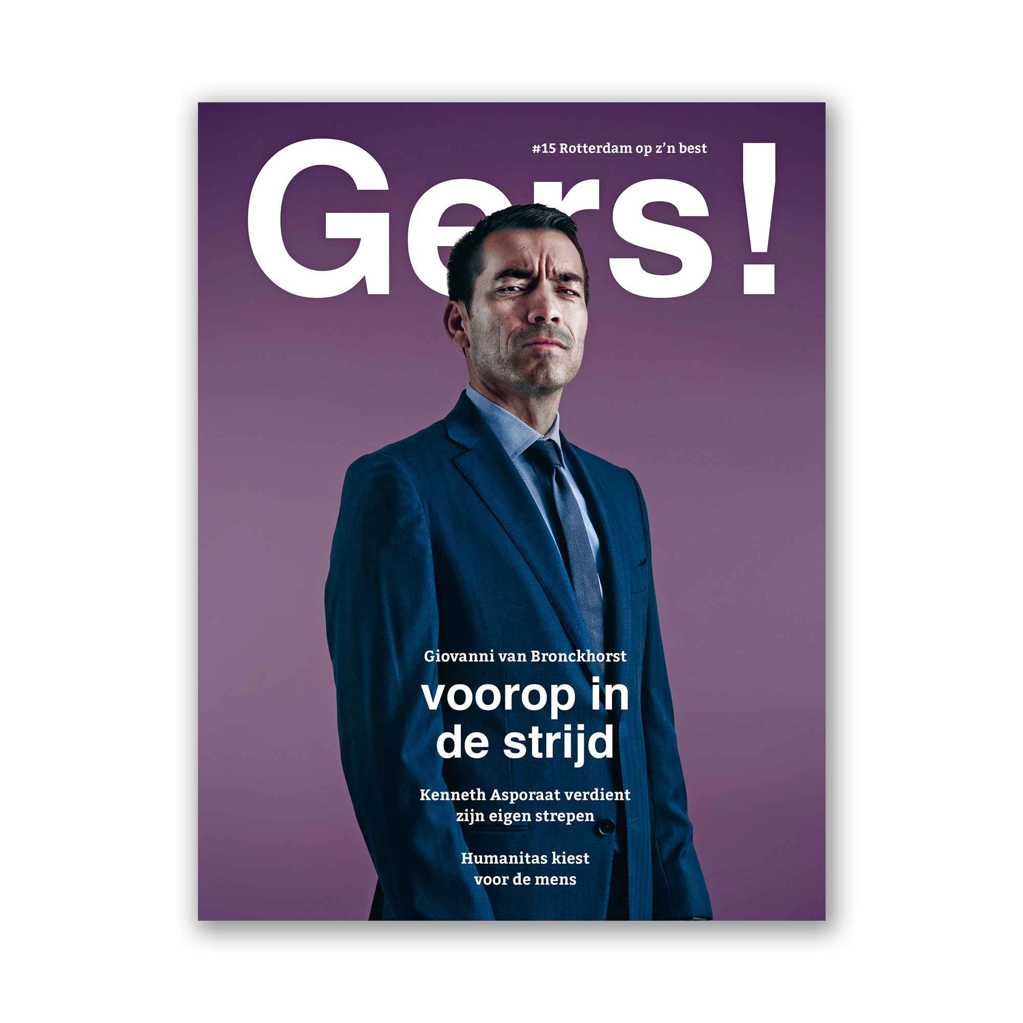Afbeelding van Gers! magazine editie 15 met op de cover Rotterdammer Giovanni van Brinkhorst.