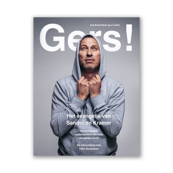 Afbeelding van Gers! magazine editie 16 met op de cover Rotterdammer en Chief Ouwe Dibbus Sander de Kramer.