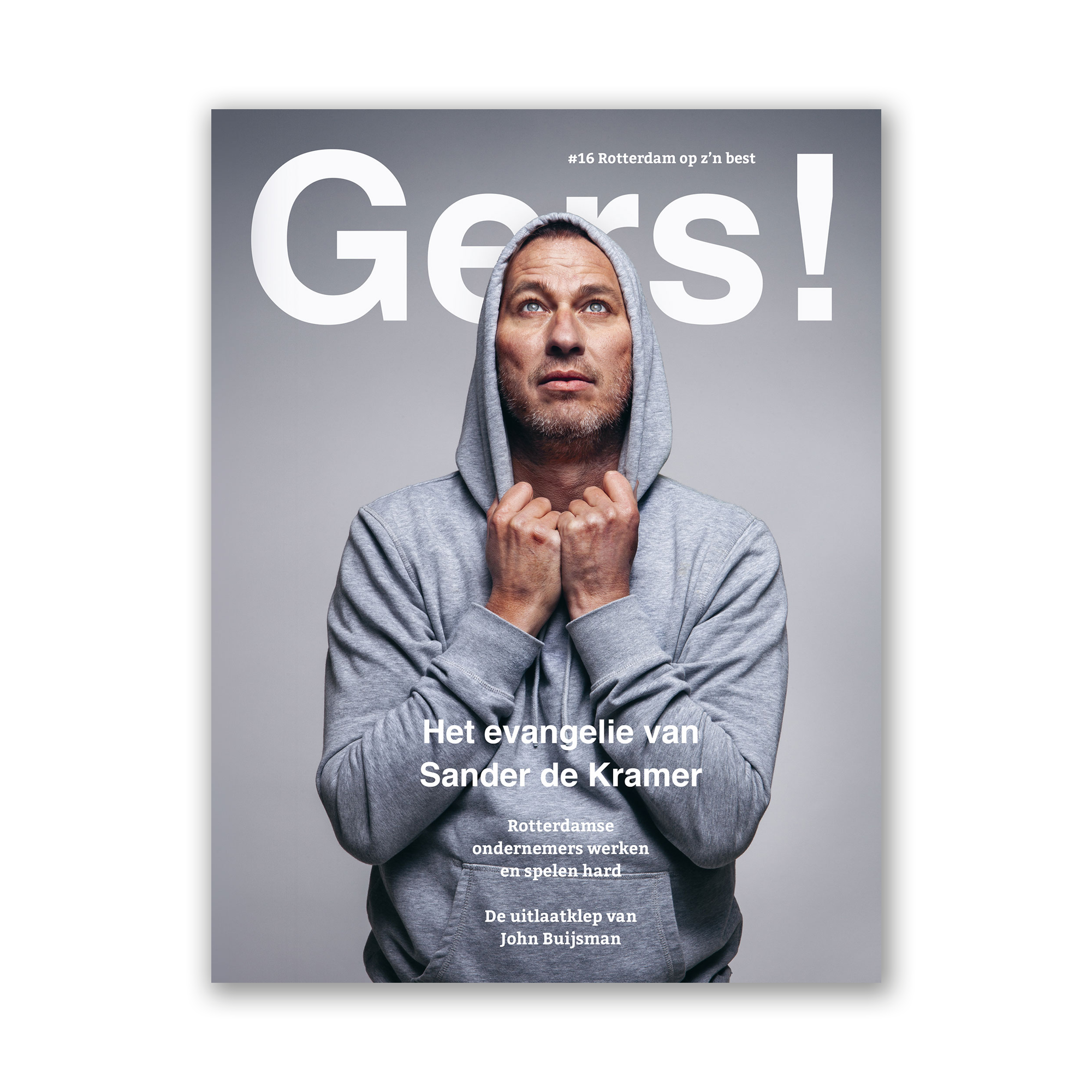 Afbeelding van Gers! magazine editie 16 met op de cover Rotterdammer en Chief Ouwe Dibbus Sander de Kramer.