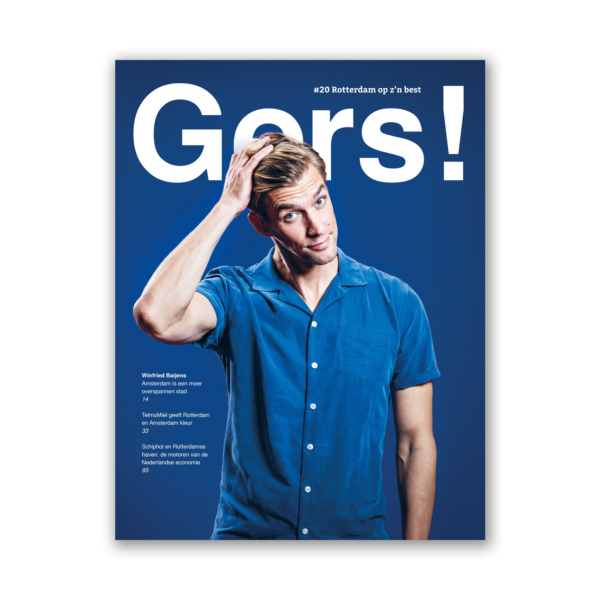 Afbeelding van Gers! magazine editie 20 met op de cover Rotterdammer en 8 uur journaal anchorman Wilfred Baaijens. 