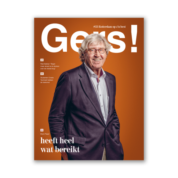 Afbeelding van Gers! magazine editie 23 met op de cover Oud burgemeester van Rotterdam Bram Peper.