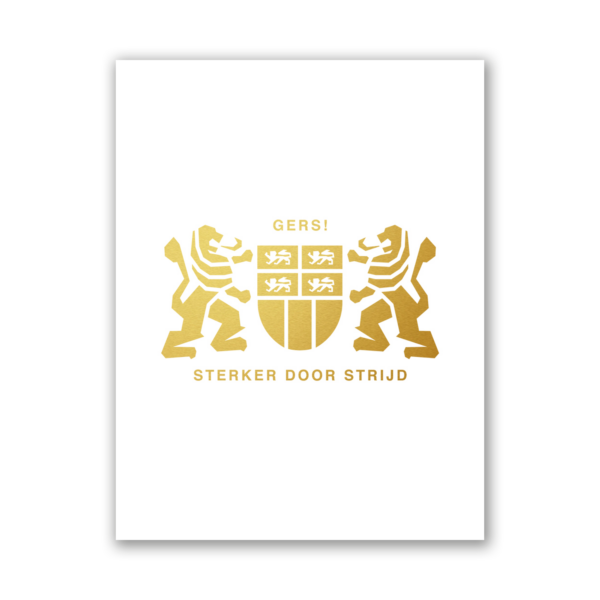 Afbeelding van Gers! magazine editie 30 met op de cover een illustratie in goud van het wapen van Rotterdam