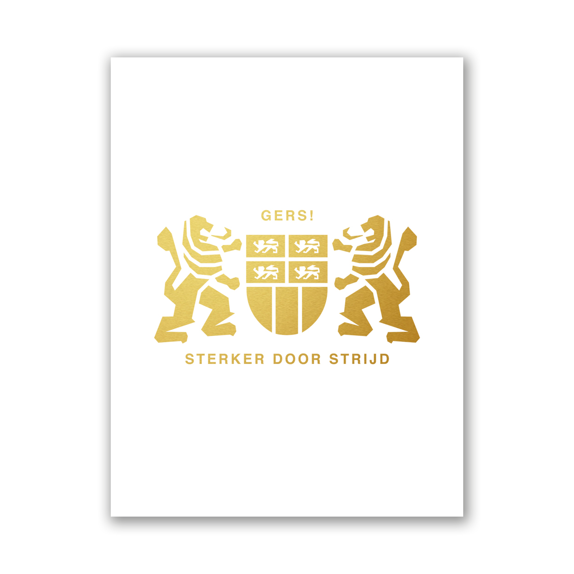 Afbeelding van Gers! magazine editie 30 met op de cover een illustratie in goud van het wapen van Rotterdam