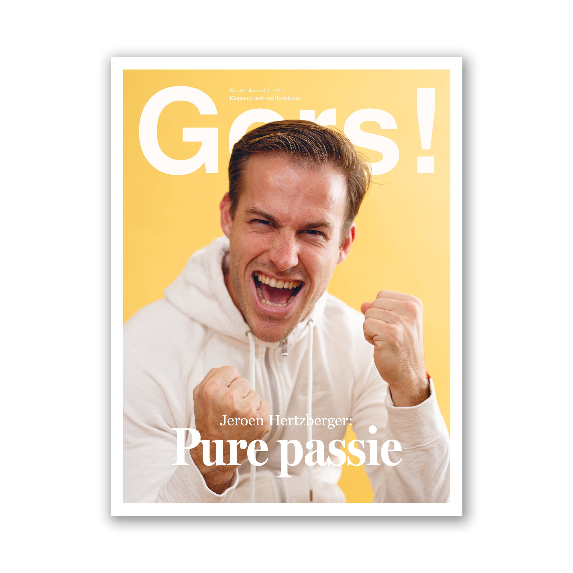 Afbeelding van Gers! magazine editie 31 met op de cover Rotterdammer en hockeygrootheid Jeroen Hertzberger