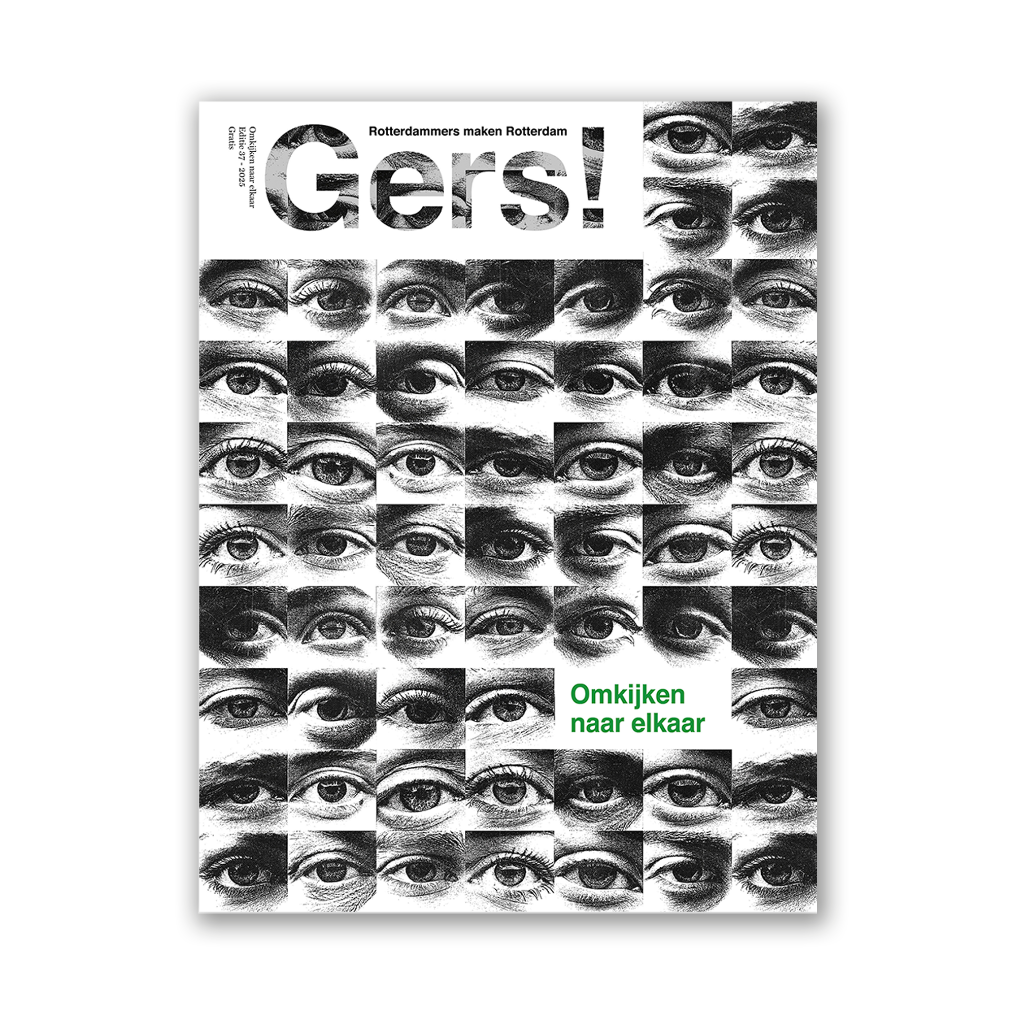 Afbeelding van Gers! magazine editie 37 met een cover van verschillende ogen die omkijken naar elkaar. 