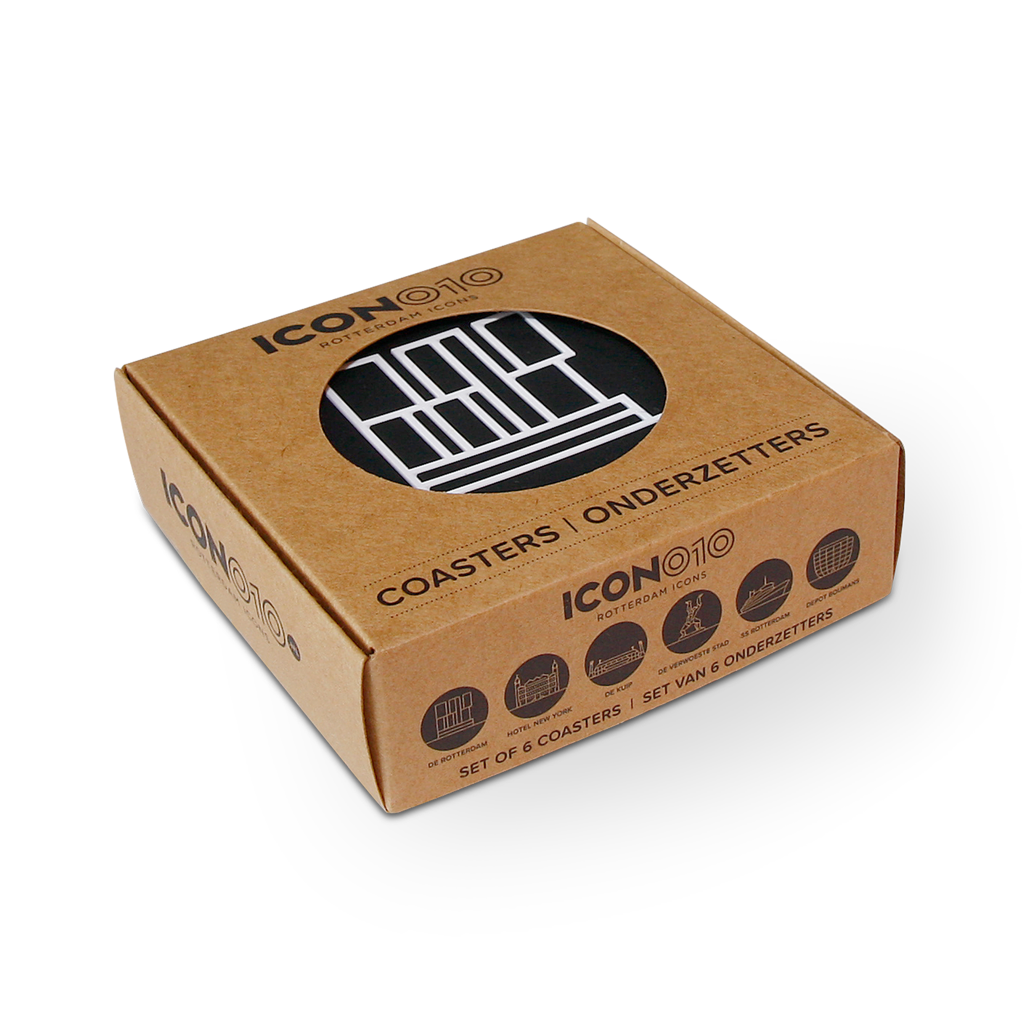 Afbeelding  Rotterdamse onderzetters iconen set 2 