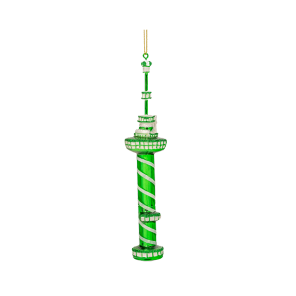 Afbeelding Rotterdamse kerstbal Euromast Groen/Wit