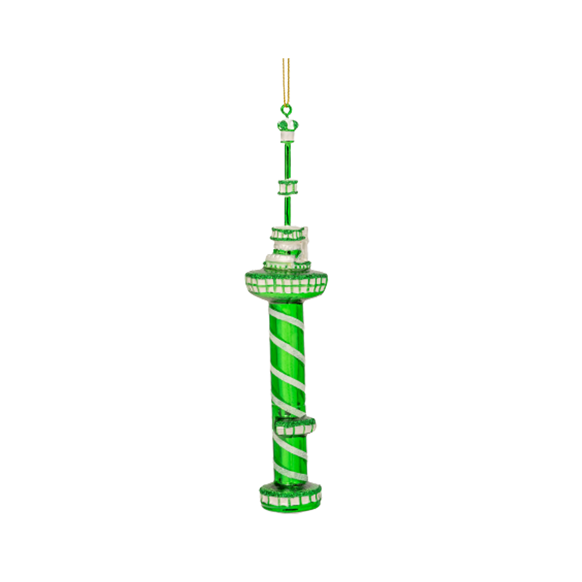 Afbeelding Rotterdamse kerstbal Euromast Groen/Wit
