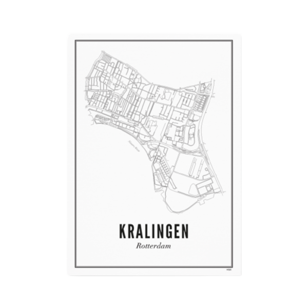 Afbeelding poster plattegrond van Rotterdam 