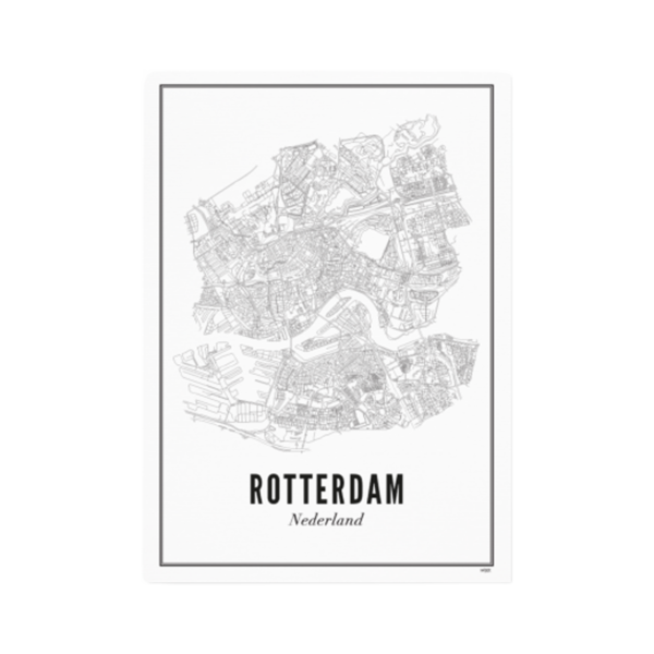 Afbeelding Poster Rotterdam plattegrond 
