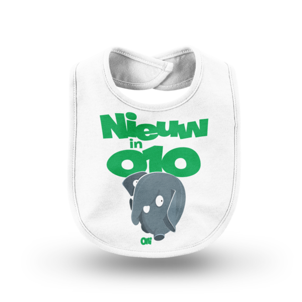 Afbeelding Slabbetje Olli "Nieuw in 010"  wit 