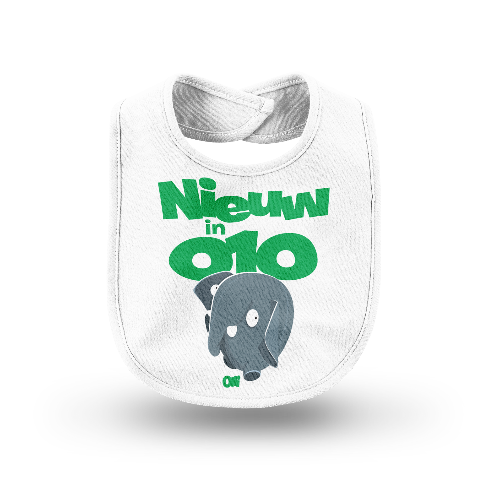 Afbeelding Slabbetje Olli "Nieuw in 010"  wit 