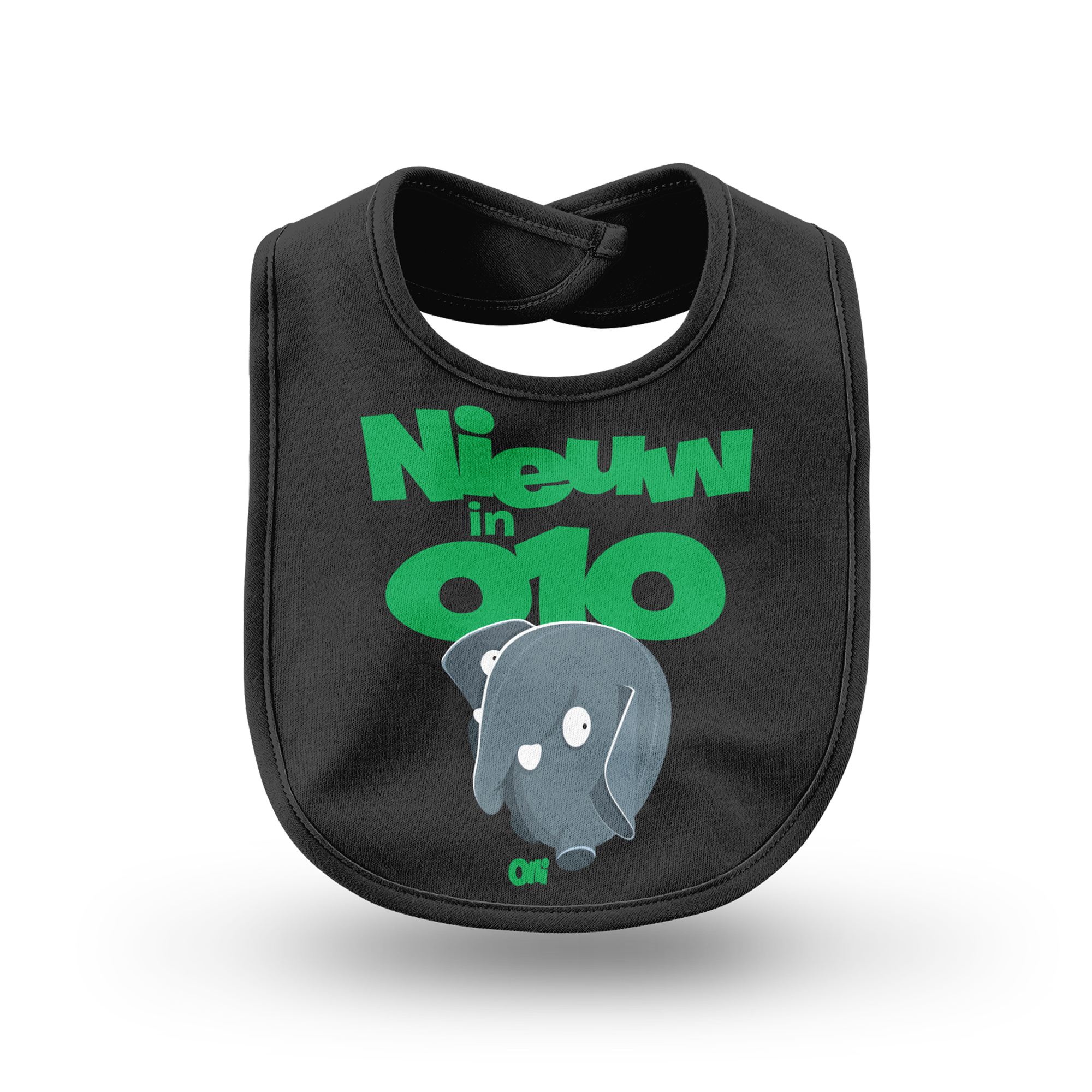 Afbeelding Slabbetje Olli "Nieuw in 010" zwart