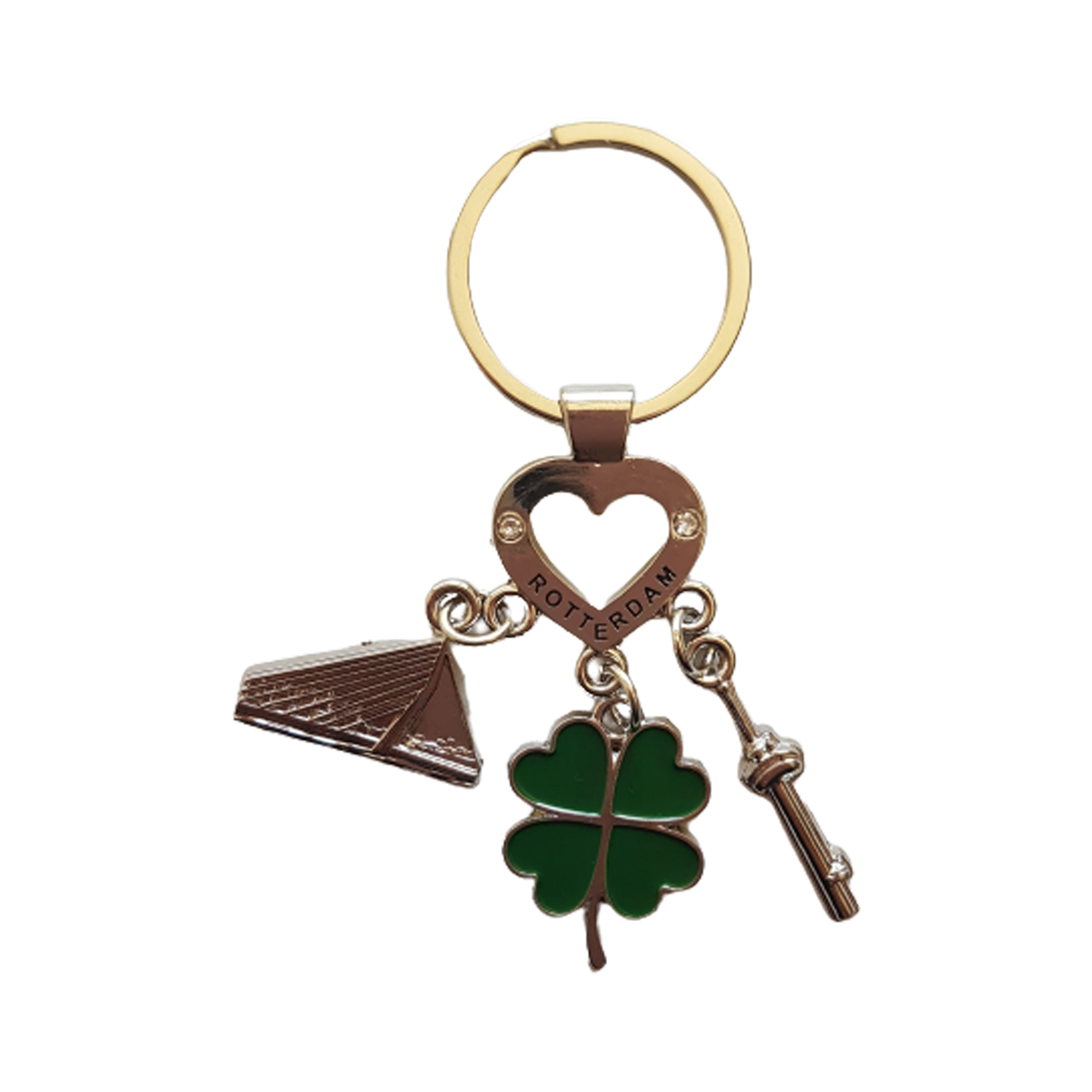Afbeelding van Rotterdamse sleutelhanger bedels klaver 