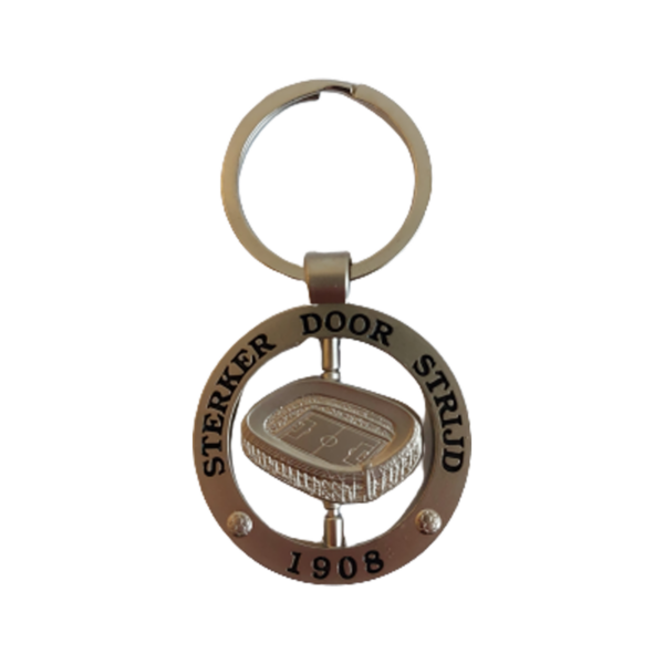 Afbeelding van Rotterdamse sleutelhanger De Kuip, Sterker door Strijd 