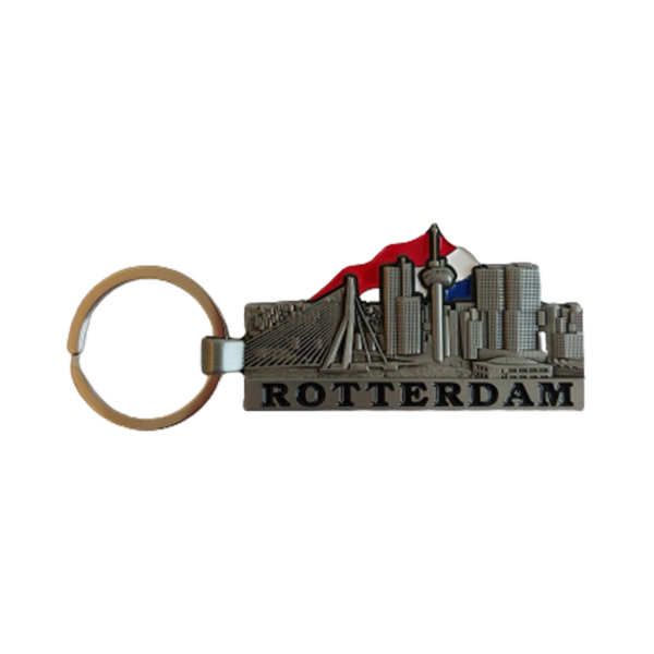 Afbeelding  Rotterdamse sleutelhanger Skyline  