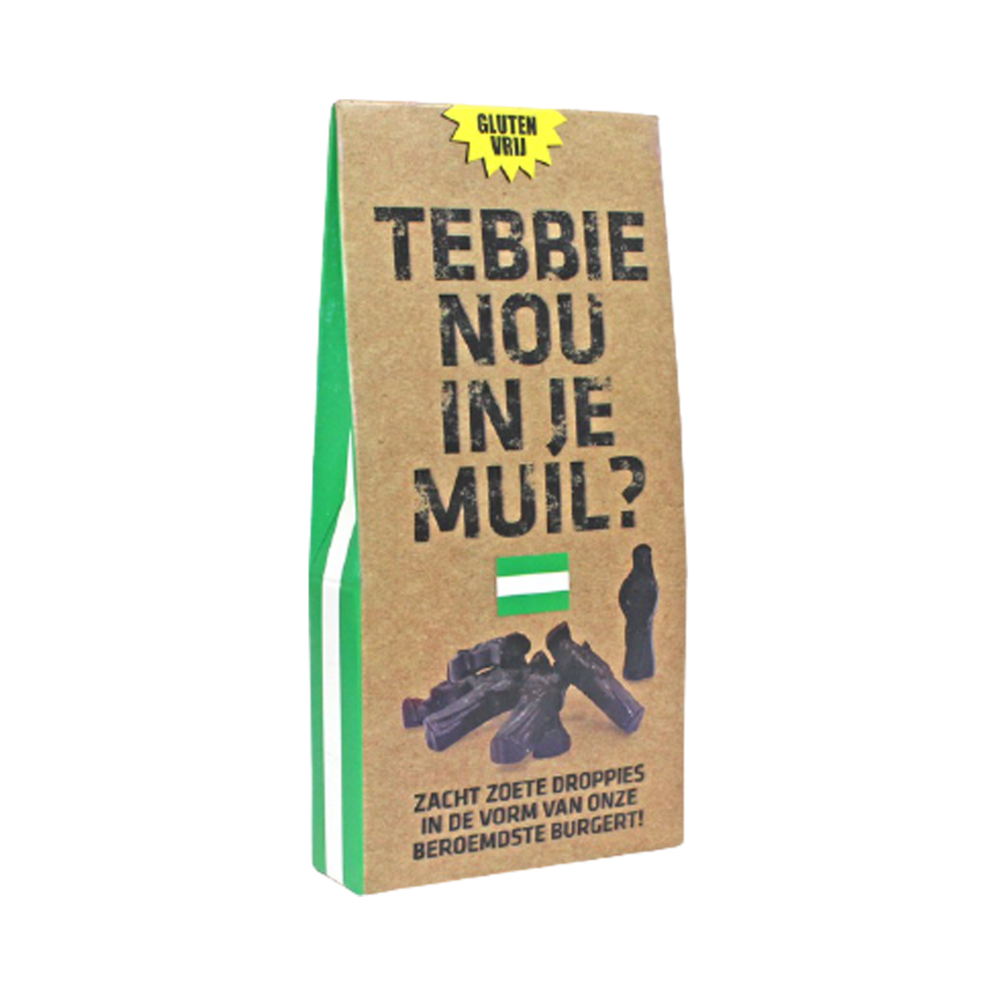 Afbeelding van staverpakking "tebbie nou in je muil" drop