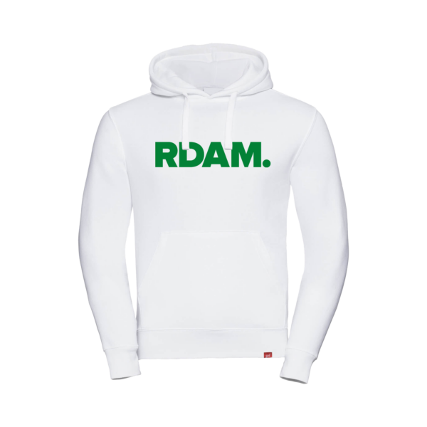 Afbeelding van hoodie RDAM. wit-groen 