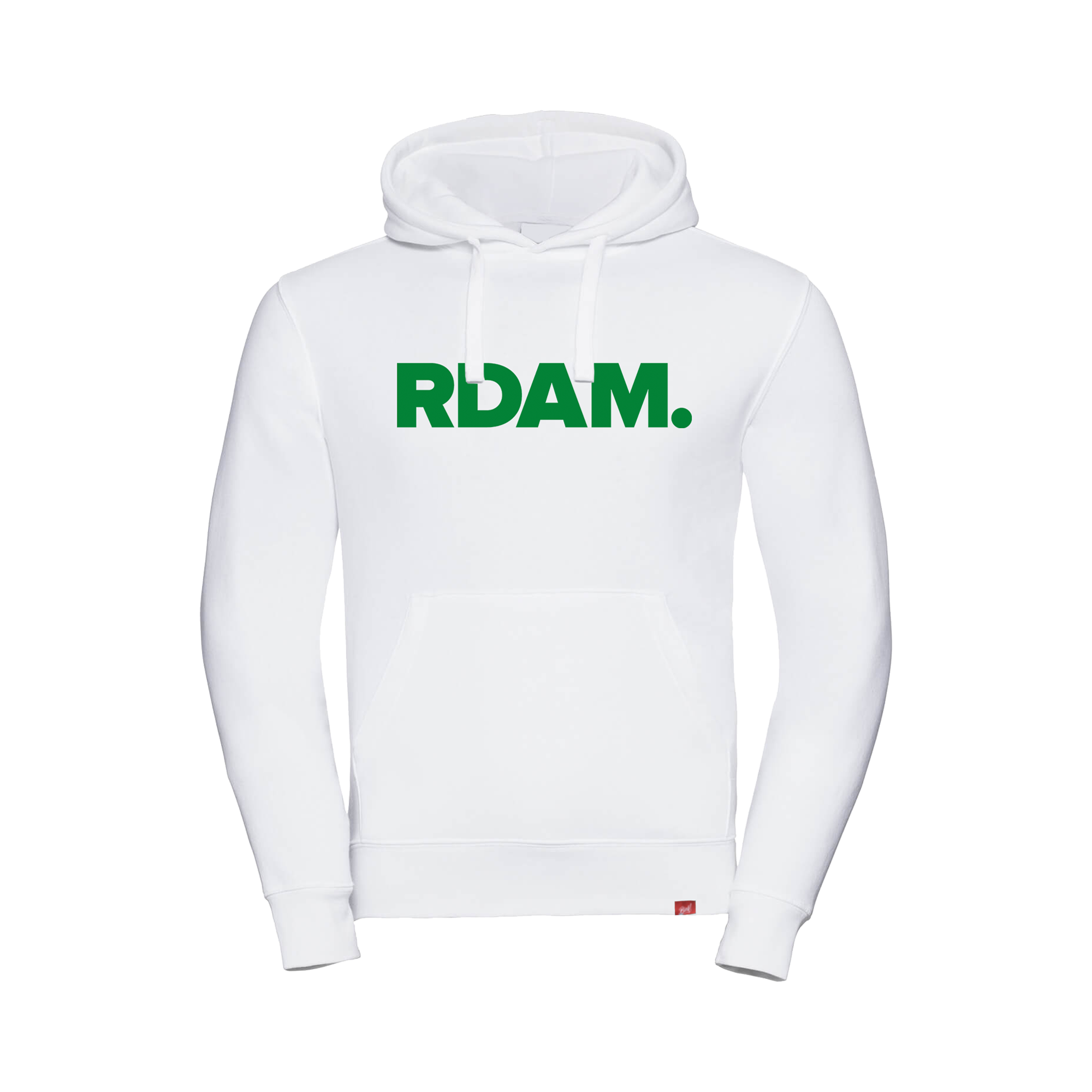 Afbeelding van hoodie RDAM. wit-groen 