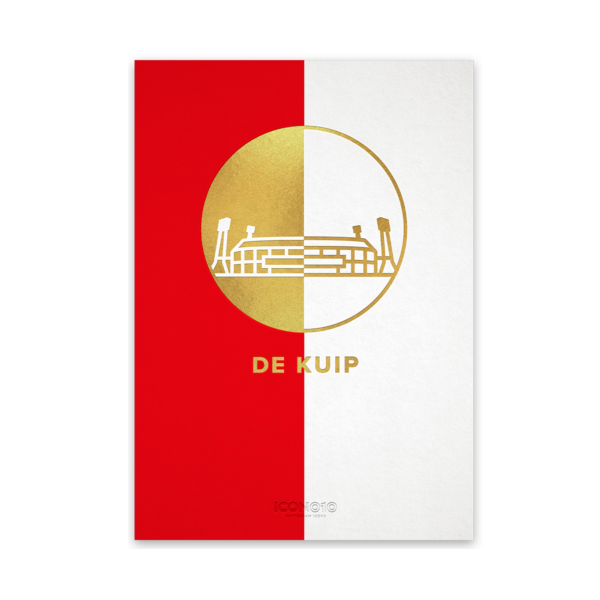 Afbeelding van Artprint rood-wit De Kuip