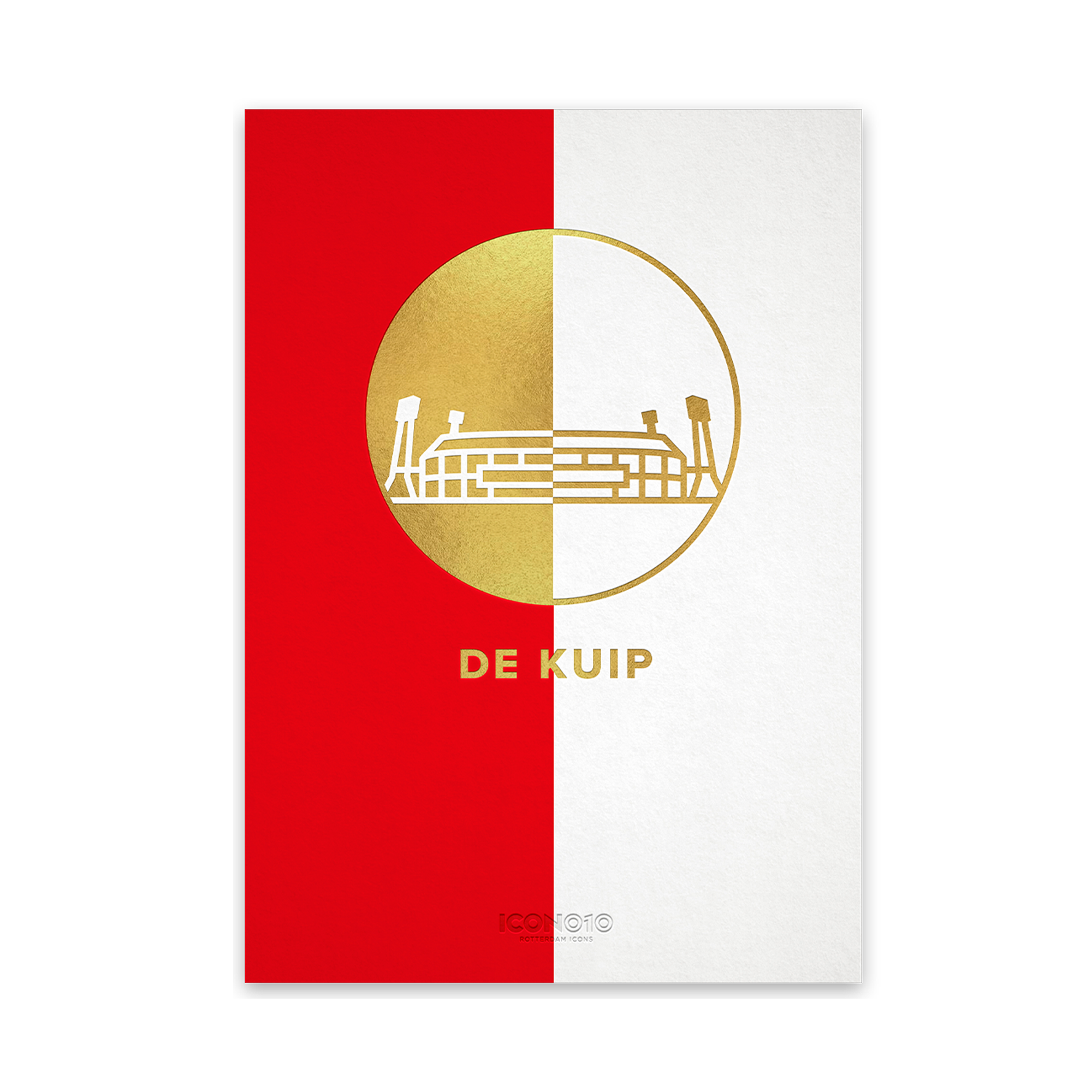 Afbeelding van Artprint rood-wit De Kuip