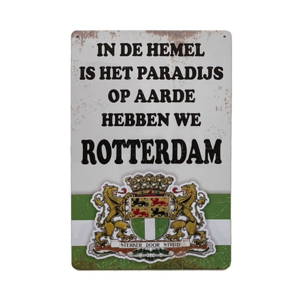 Afbeelding van metalen wandbord "In de hemel..." 