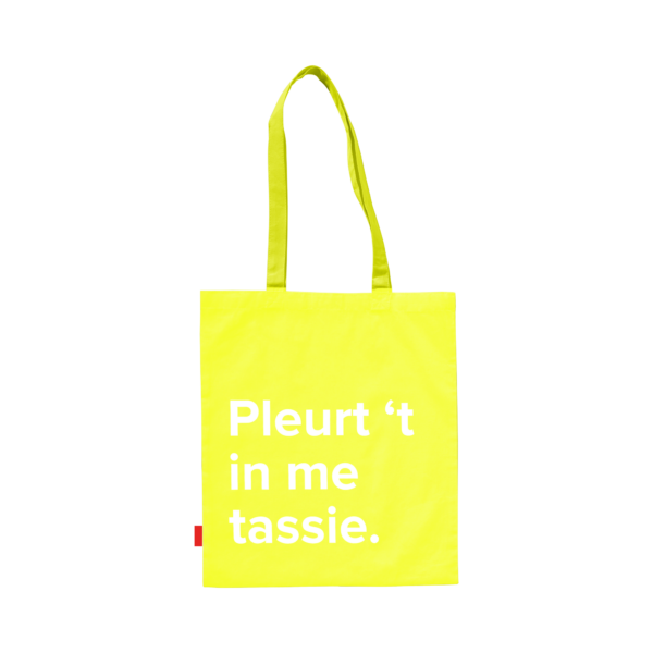 Afbeelding "Pleurt 't in me tassie" geel
