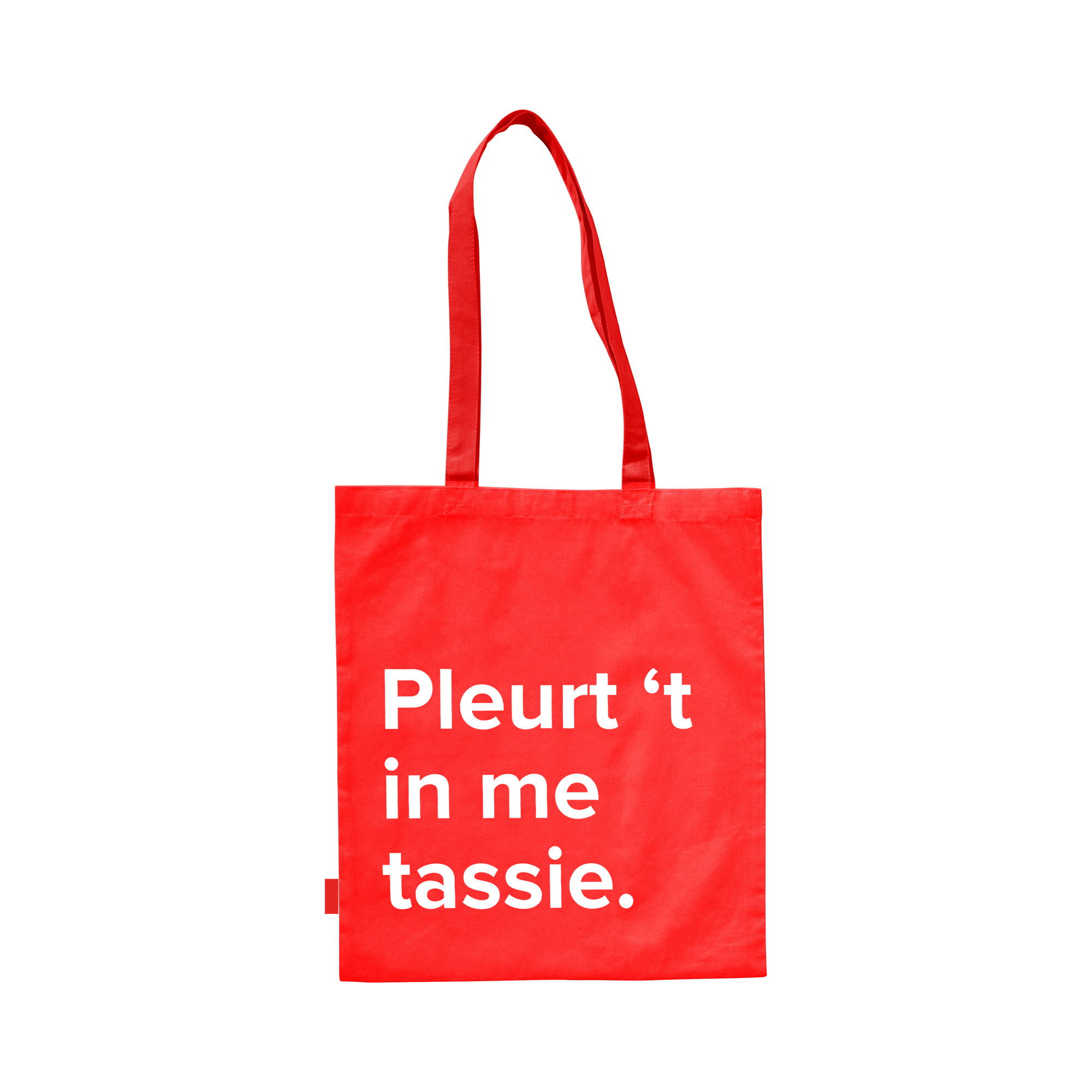 Afbeelding "Pleurt 't in me tassie" rood 