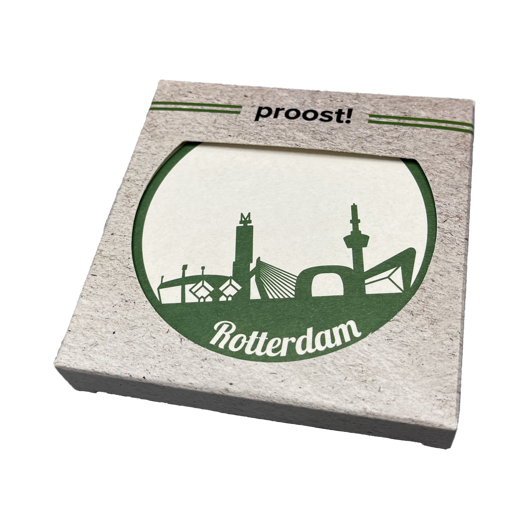 Afbeelding van Rotterdamse bierviltjes met skyline 