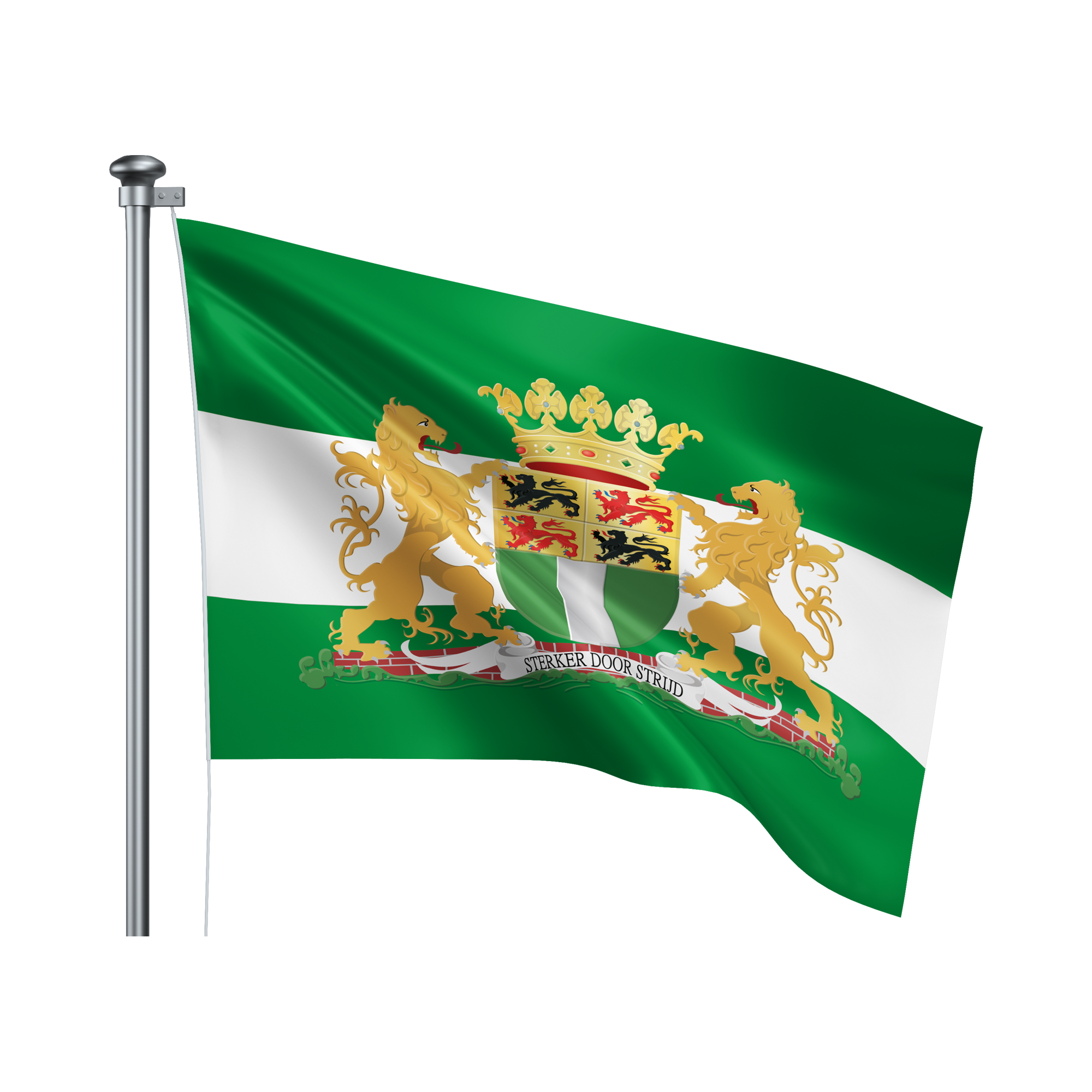 Afbeelding Rotterdamse vlag  Sterker door strijd 