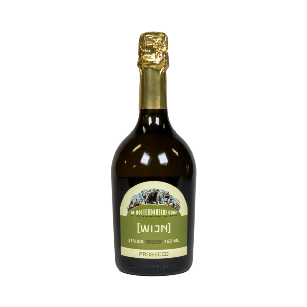 Afbeelding van fles prosecco van Rotterdamsche oude