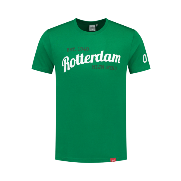 Afbeelding van groen 010 shirt "Rotterdam mijn stad"