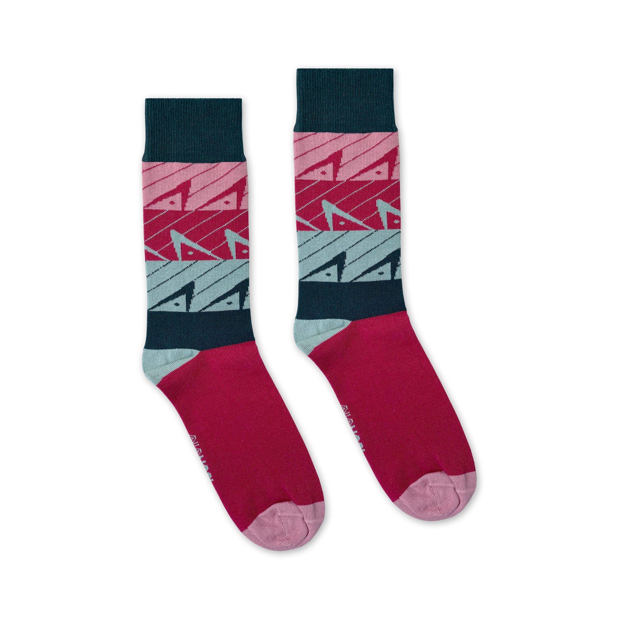 Afbeelding van sokken met het centraal station