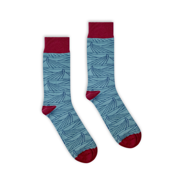 Afbeelding van sokken met de Erasmusbrug