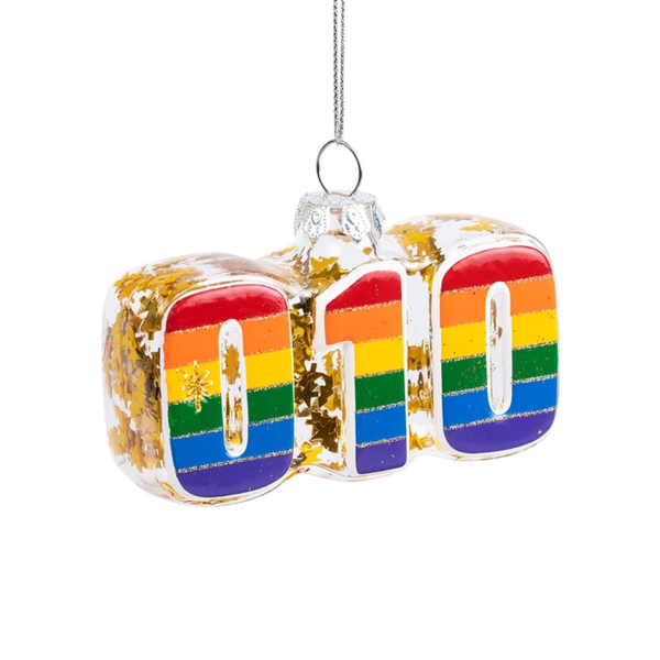 Afbeelding van kerstbal 010 in regenboogkleuren