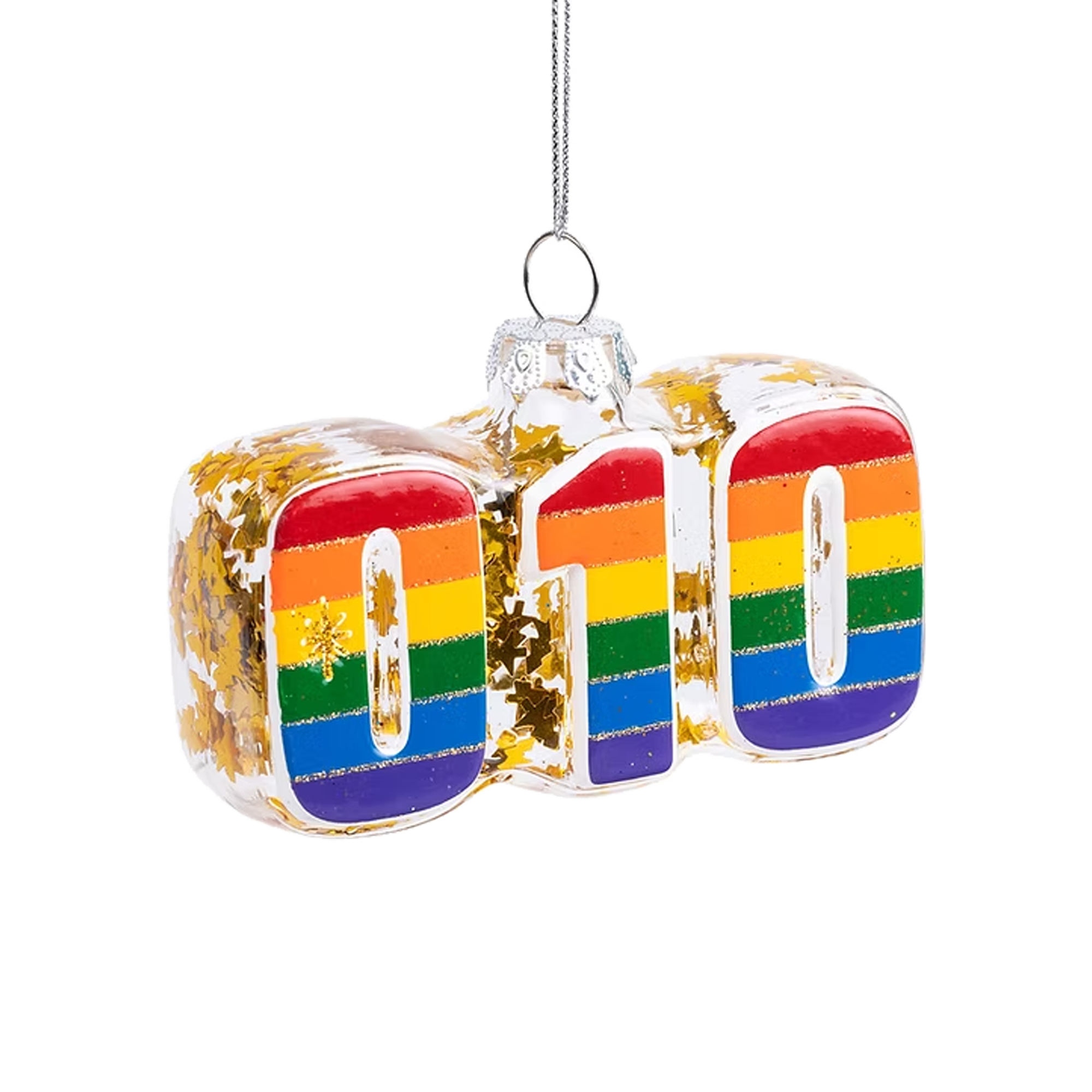 Afbeelding van kerstbal 010 in regenboogkleuren