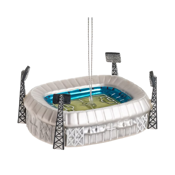 Afbeelding van kerstbal De Kuip in zilver uitgevoerd