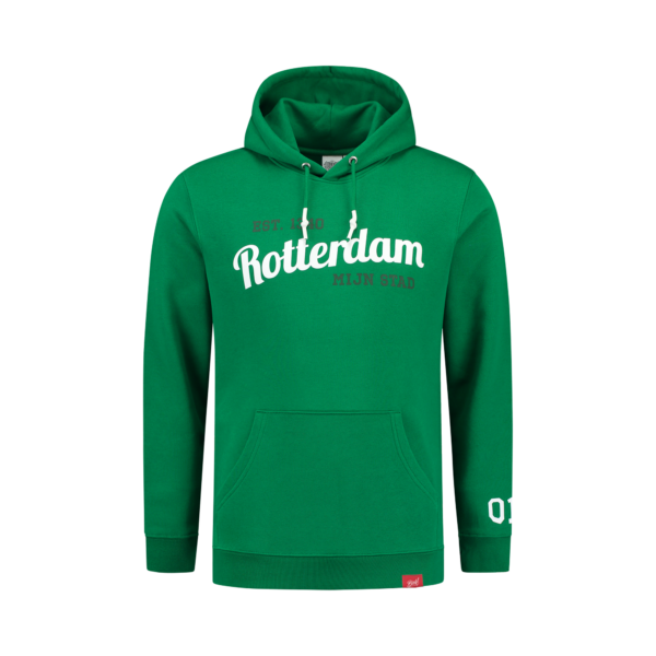 Afbeelding van 010 hoodie rotterdams groen