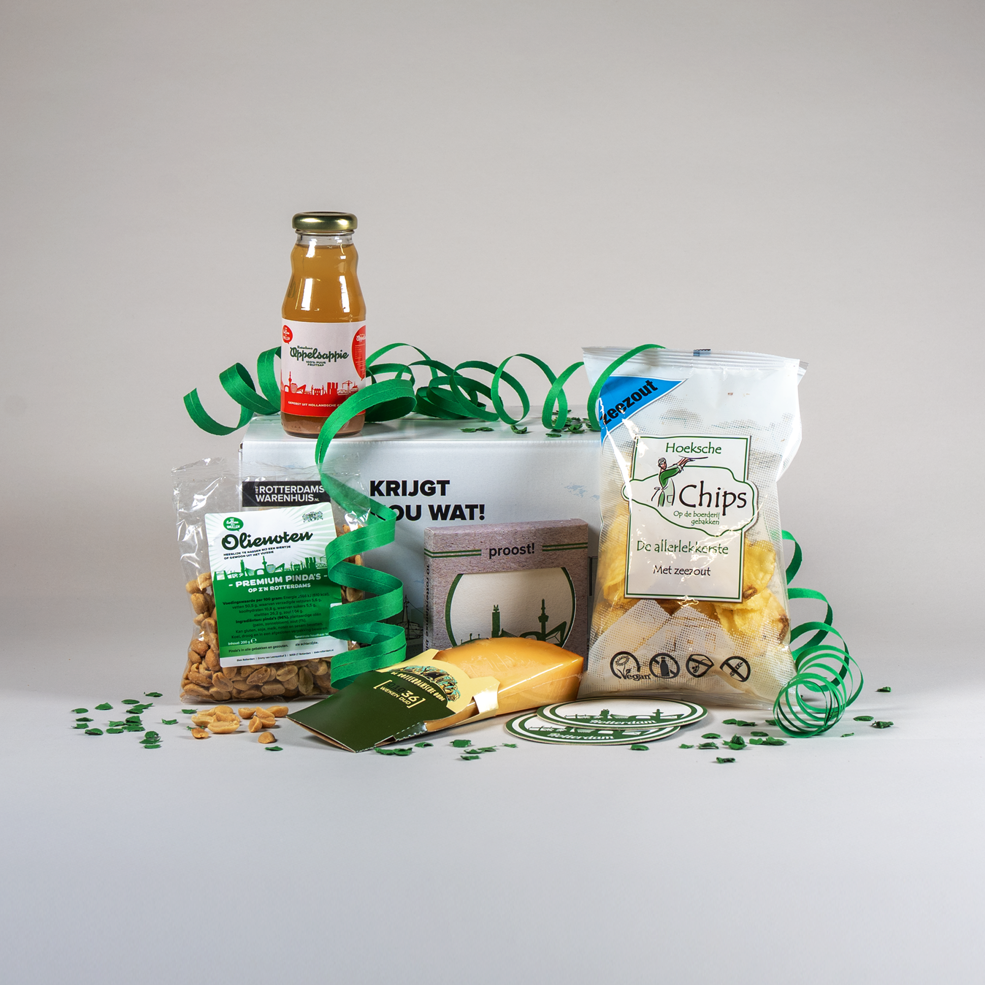 Afbeelding van een borrelpakket sap gezelliger