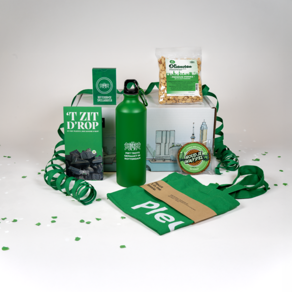 Afbeelding van een groen wit groen pakket