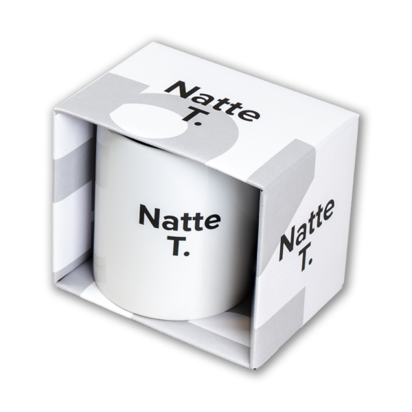 Afbeelding van de Natte T mok in cadeauverpakking